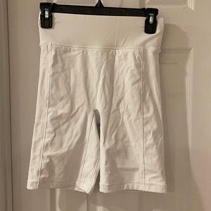 All Access 9” White Biker Shorts